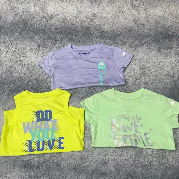 NWOT Bundle of 3 includes two Champion shirt & one tank top Girls Size 5/6 - Picture 1 of 6